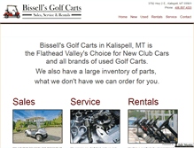 Tablet Screenshot of bissellsgolfcarts.com